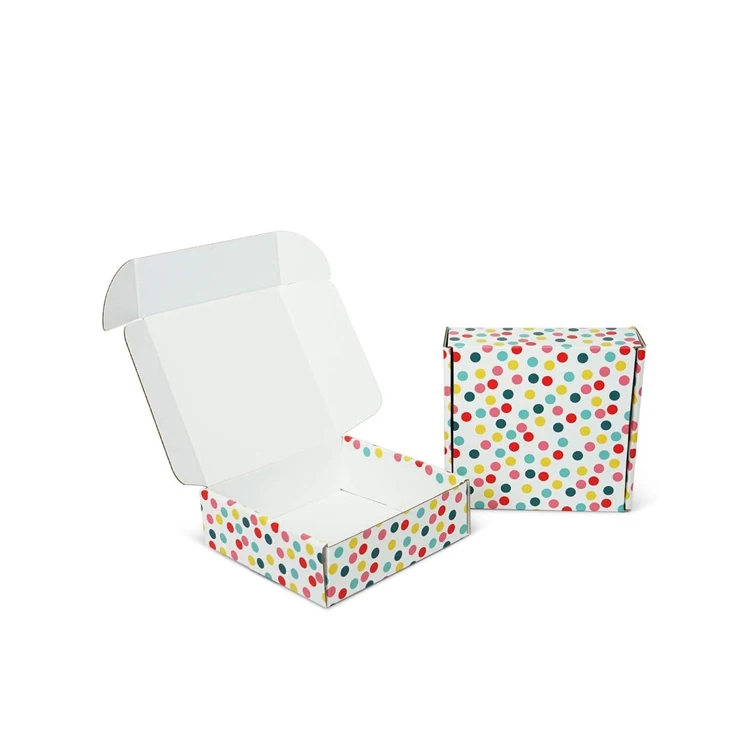 Sturdy Polka Dots Colored Three Layers Corrugated Paper Shipping Boxes Print Craft Gifts Packaging 5-15 Days Folders 500pcs JDT