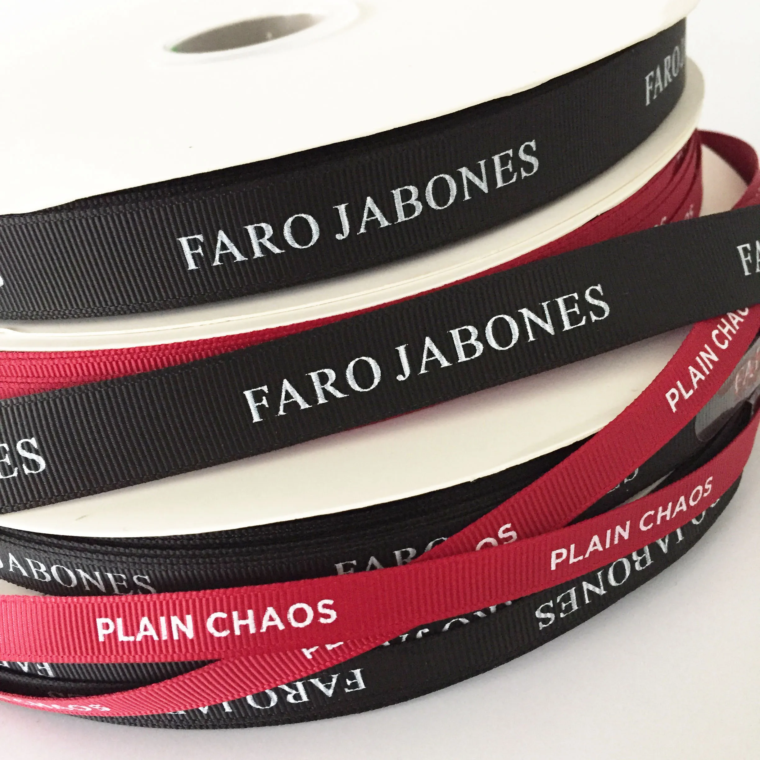 Custom Crafting Gift Satin Ribbon Roll Christmas Ribbon Logo Printed Grosgrain Ribbon