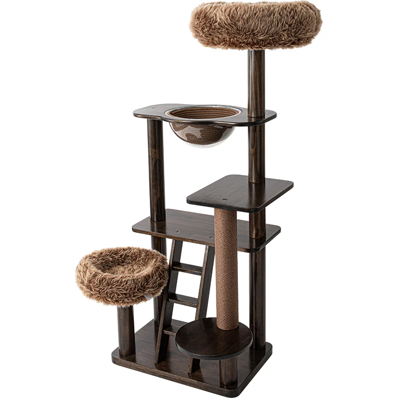 Oversized Cat Tree Plush Mat Multi-Layer Cat Climbing Tower Apartment Thick Sisal Scratching Post