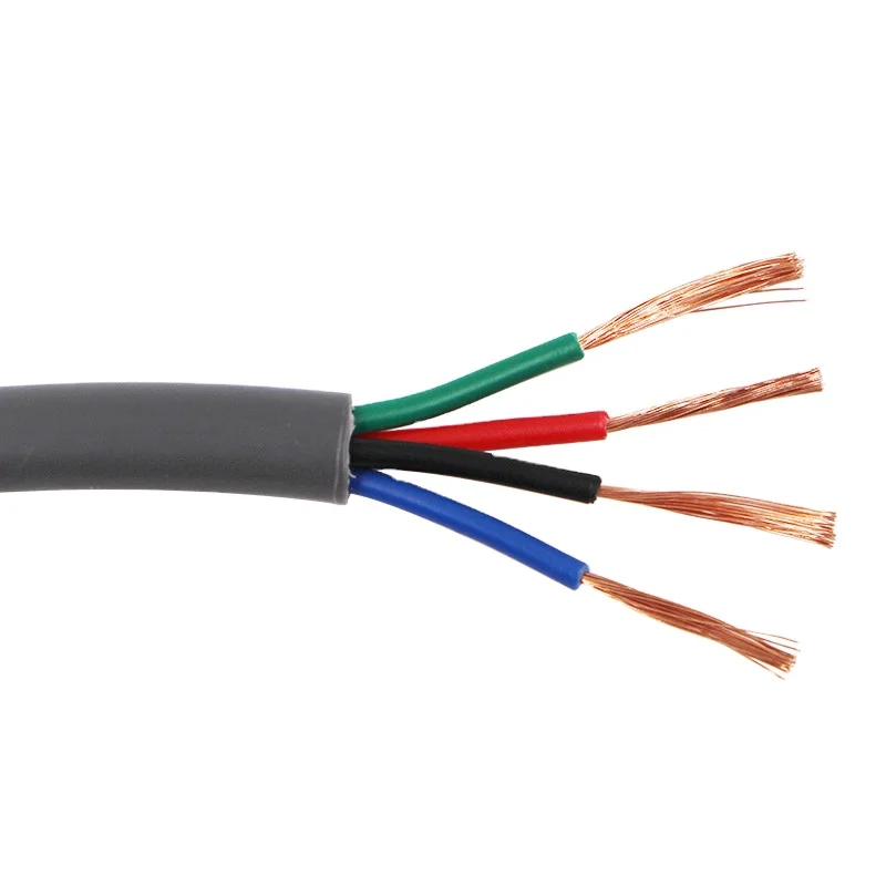 flexible power cord RVV cable 4*1.5mm2 15 16awg 4core Machine equipment line full copper signal alarm control