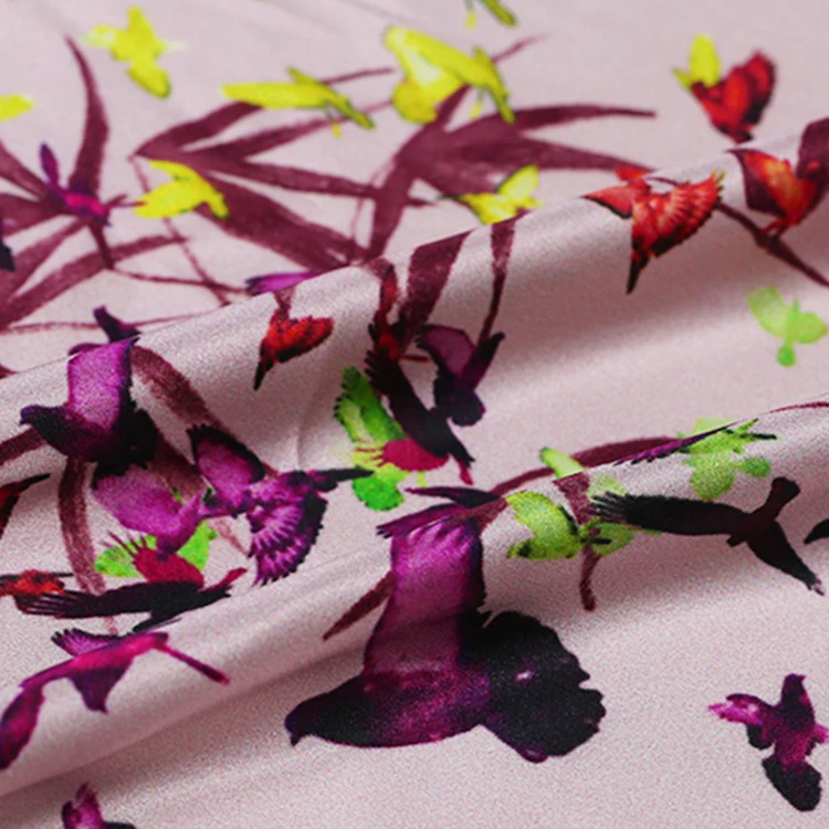 
Factory Wholesale Soft And Comfortable 100% Pure Natural Silk Satin Fabric Ladies Dress Clothing Fabric 