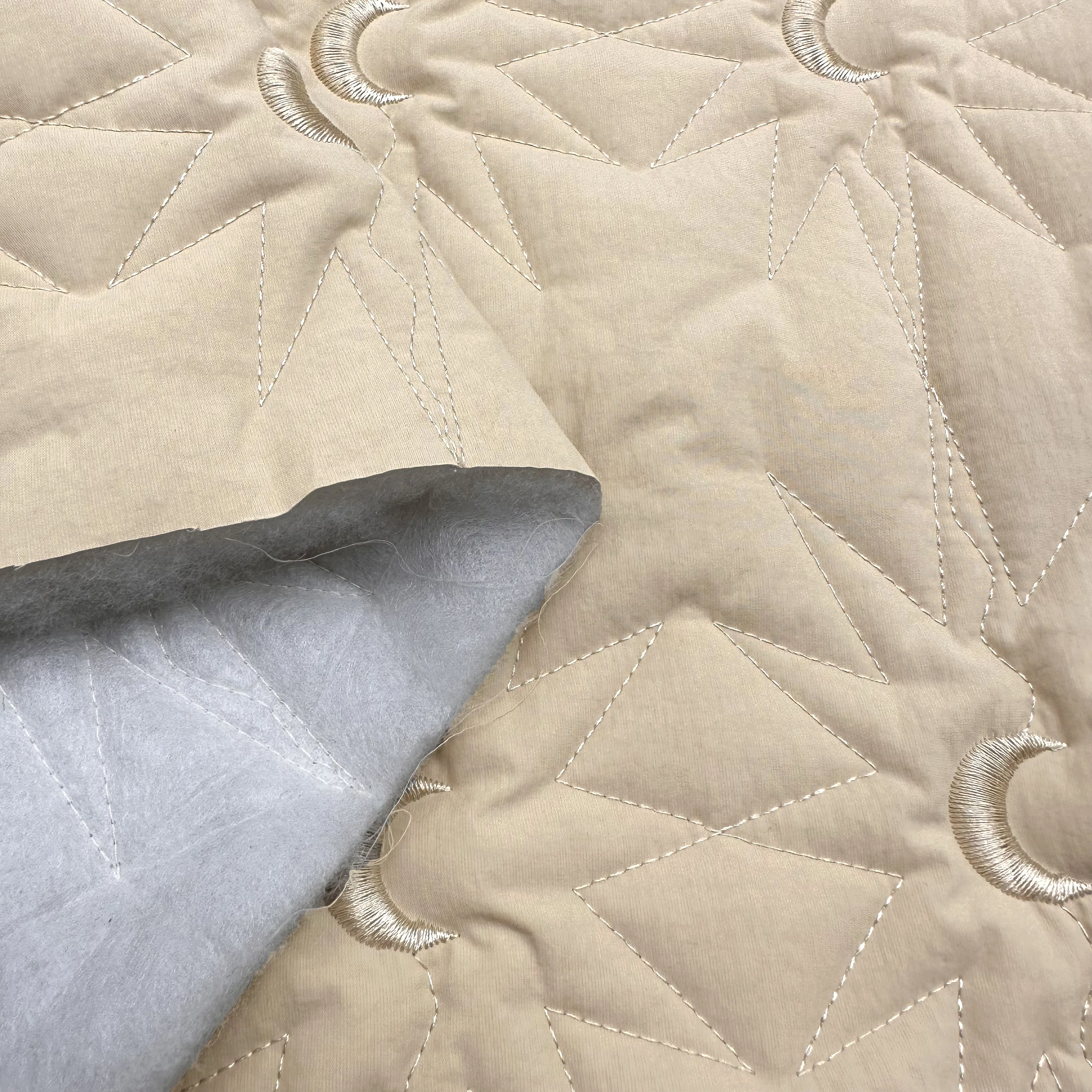 Hot selling matte Waterproof windproof Nylon Taslon Quilted fabric in stock