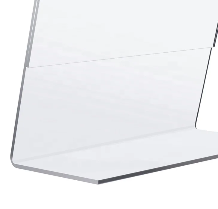 High Quality Custom Print Slant A4 Size Transparent Acrylic Table Top Poster Holder Price Sign Table Sign For Office
