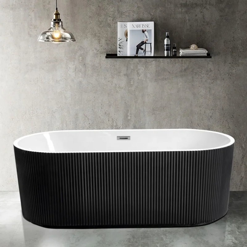 Modern Design Bath Tub Oval Artificial Stone Bathtubs Free Standing Bathtub For Adults