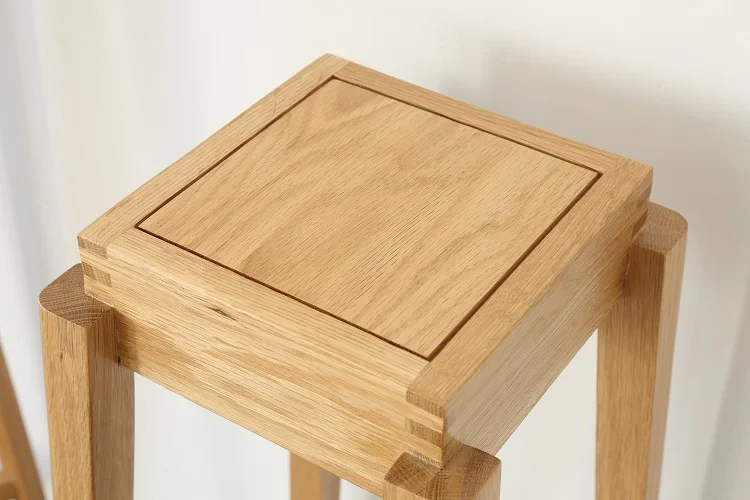 Wholesale Living Room Multi Functional Oak Wood Pot Stand Flower Plants Display Pot Rack