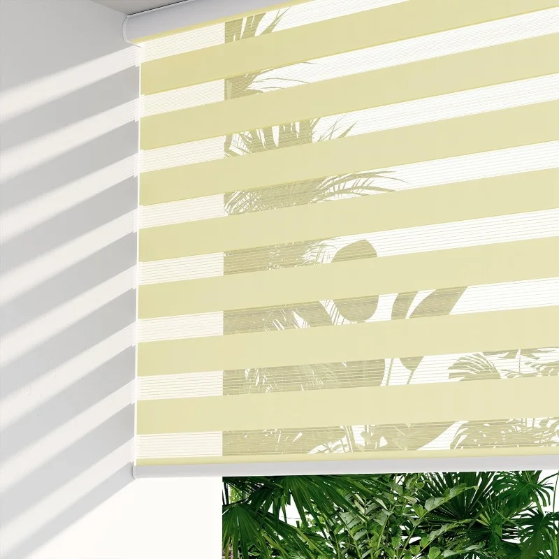 Cheap popular style windproof heat insulation smart tuya  zebra shades blinds for indoor