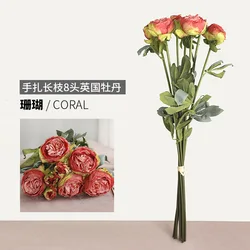 Indoor Center Pieces Ine Peony 3D Nail Calla Lily Cherry Blossom Flowers Decoration With Lights