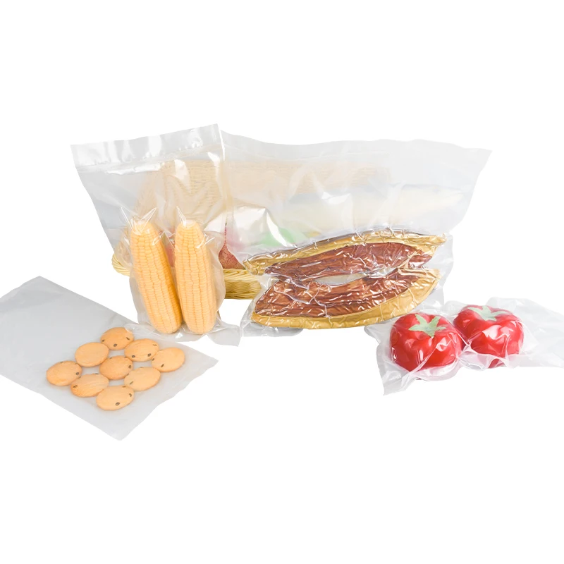 Custom Logo Printed Vacuum Seal Plastic Bag For Food Freezer Storage Textured Vacuum Sealer Bags Vacuum Packing