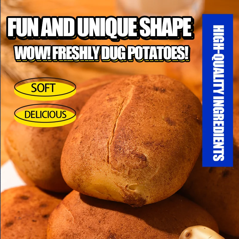 Wholesale Wheat Flour Bread Soft Sweet Tasting Sandwich Potato Shaped Bun Cake Trans Fatty Acid Free Salad Dressing Dim Sum