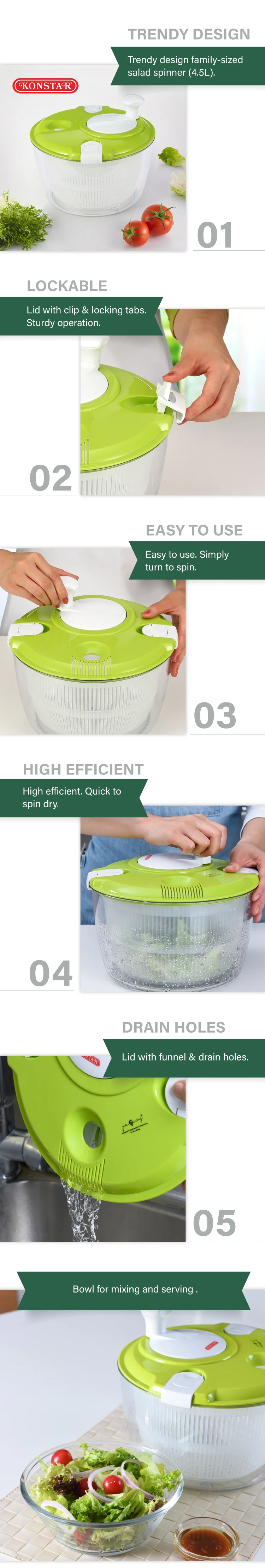 Salad Washing Machine Vegetable Spinner Drier Fruit Salad Maker