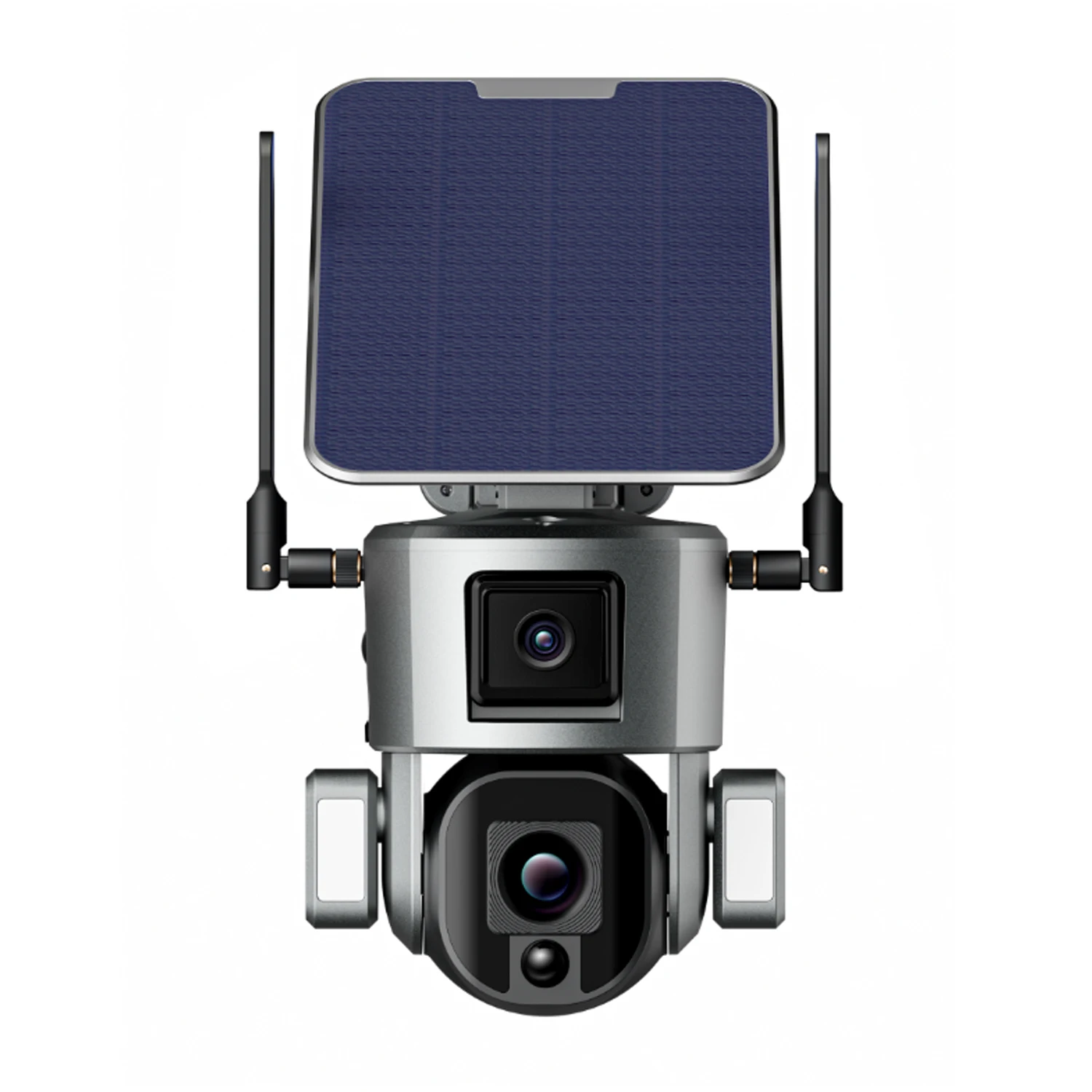 Двойная беспроводная камера 4K UHD 4x 10x Optical Zoom Starlight Night Vision Solar