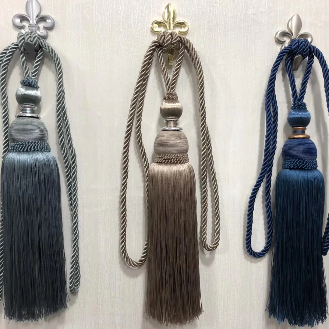 Spot supply Chinese modern simplicity curtain tassel tassel Fuyuan ball curtain tassel strap in stock wholesale
