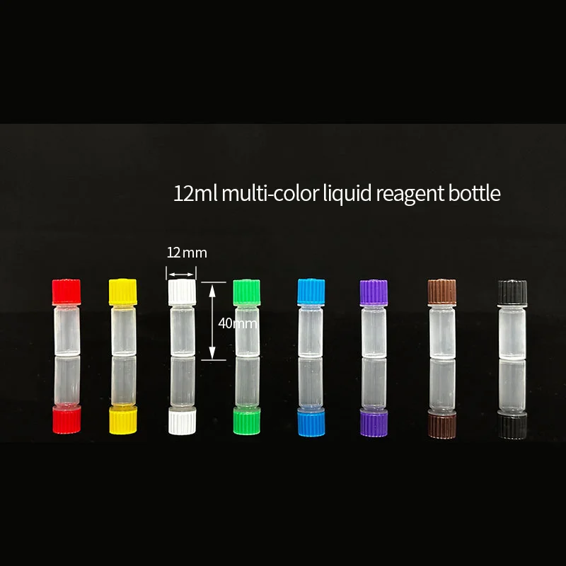 PP Lab Micro Test Tubes 2ml Plastic Round-Bottom Centrifuge Tubes Screw Caps Cryogenic Sealed Reagent Bottles