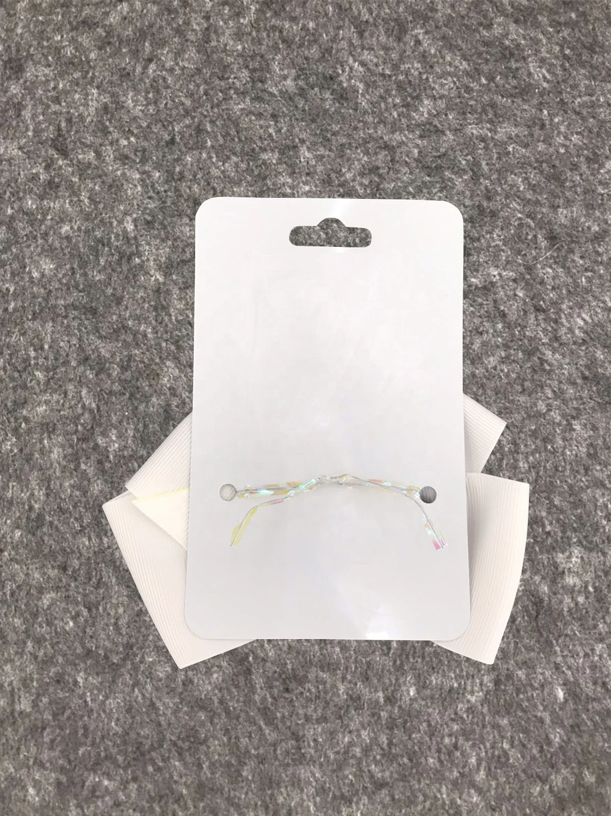 Hot selling 100% Polyester Grosgrain Ribbon White Hair Accessory Bow