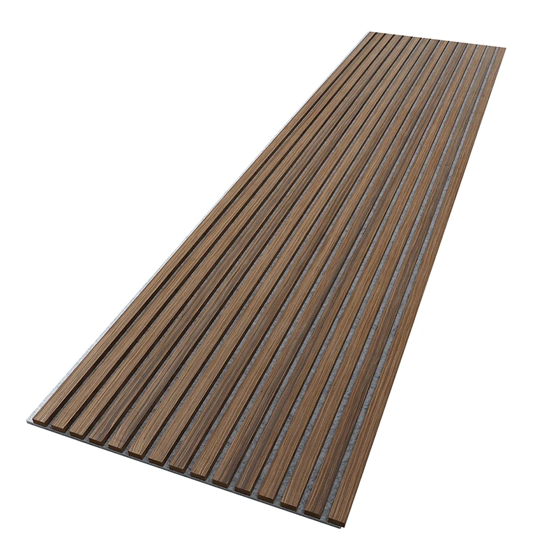 black acoustic wall slat real wood slat acustic wooden slat wall pet acoustic panel wood veneer for Interior Decoration Tv Wall