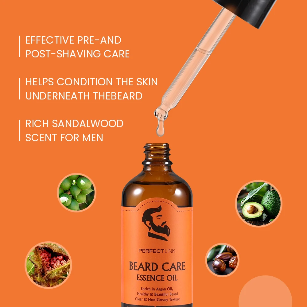 Wholesale 100% Natural Organic Beard Oil Colonge Scented Beard Moisturizer Softener Custom Logo Growth Oil Best Nourishing