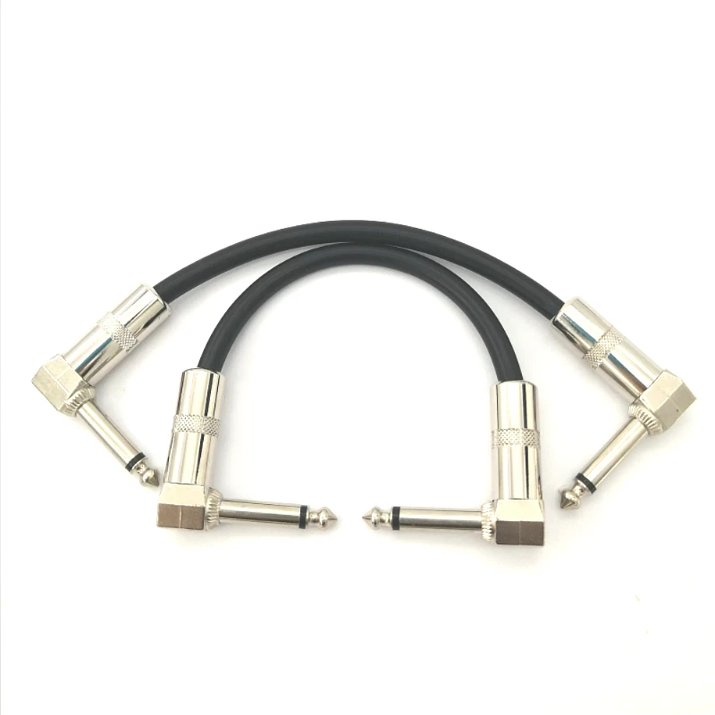 
12Inch - Pedal, Effects, Patch, Instrument Cable Guitar Patch Cable 1/4 Inch Right Angle PVC for Instrument Jumper Cable 
