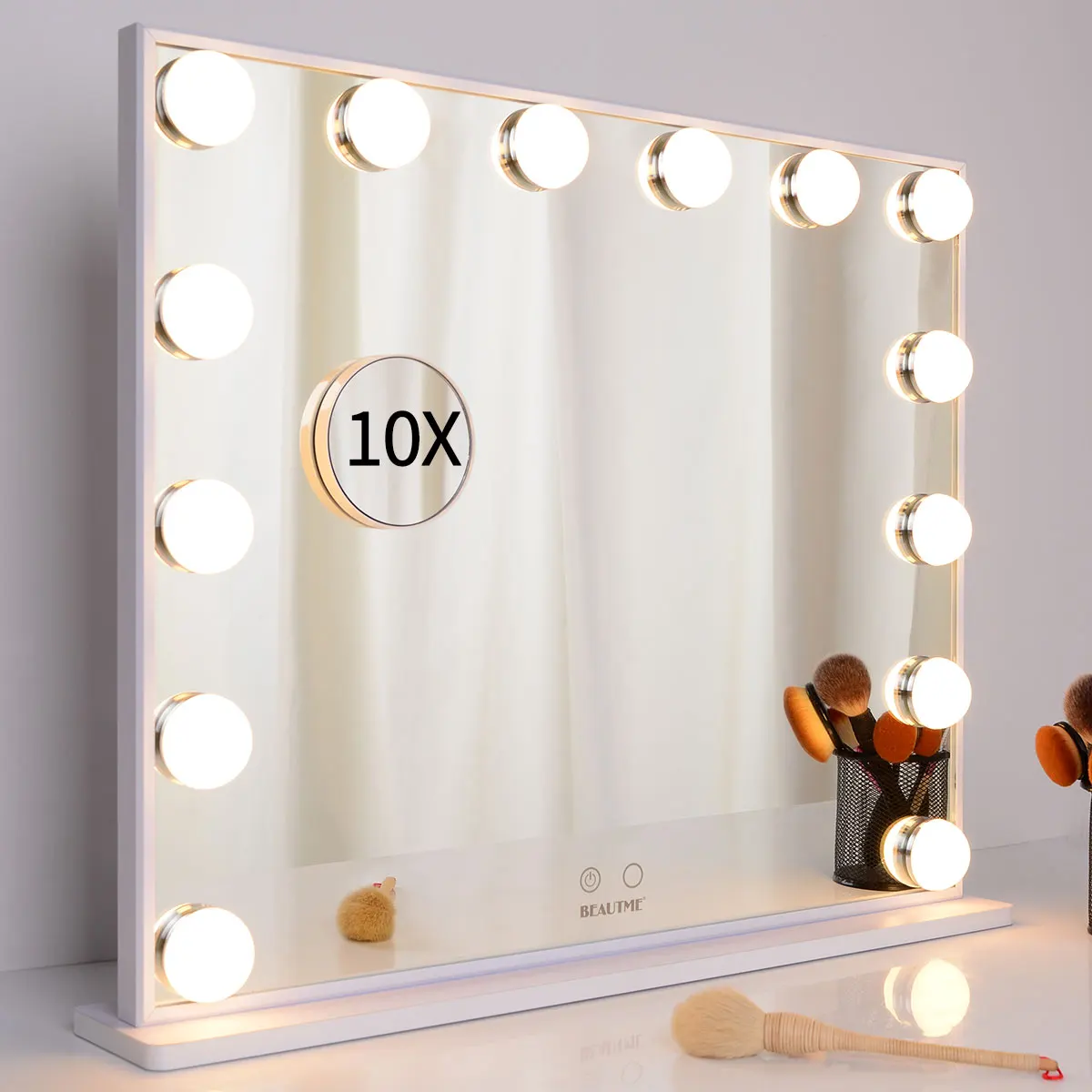 Led Vanity Makeup Mirror Hollywood Standing Styles Flexible Lights Mirrors with large bulbs
