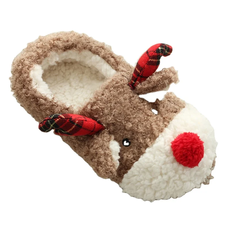 2024 Fashion Bedroom Slippers Merry Christmas Gifts Elk Slipper Animal Christmas Slippers