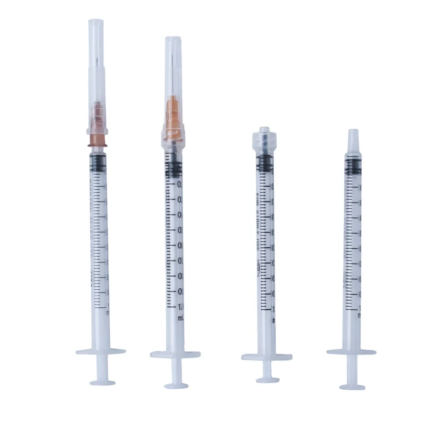 Medical Plastic Disposable Luer Slip Luer Lock Syringe 1 cc