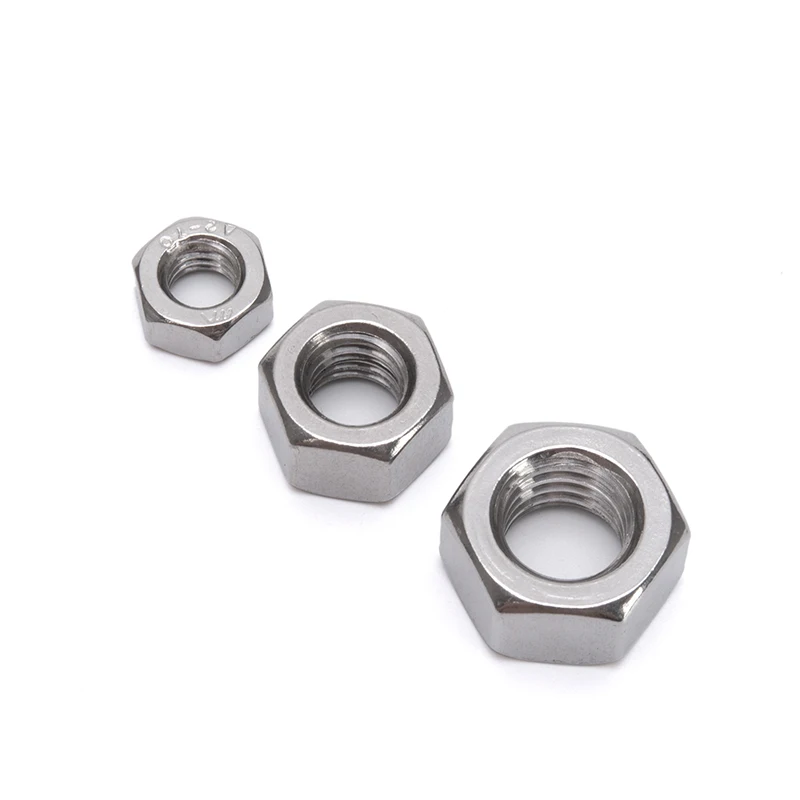 Stainless Steel Hexagonal Nut Din934 M1.6-M64 High Quality Ss304 316 Hex Nut