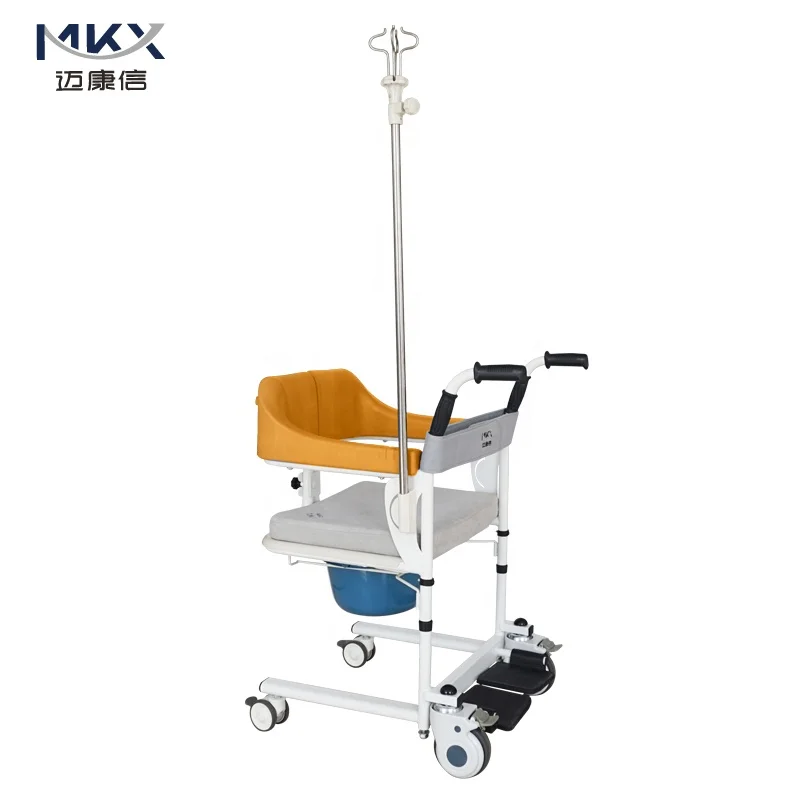 
Multifunctional Lift with Toilet seat Cushion Nursing Chair Bath Patient Elderly Transfer Wheelchair for Home Hospital Care 