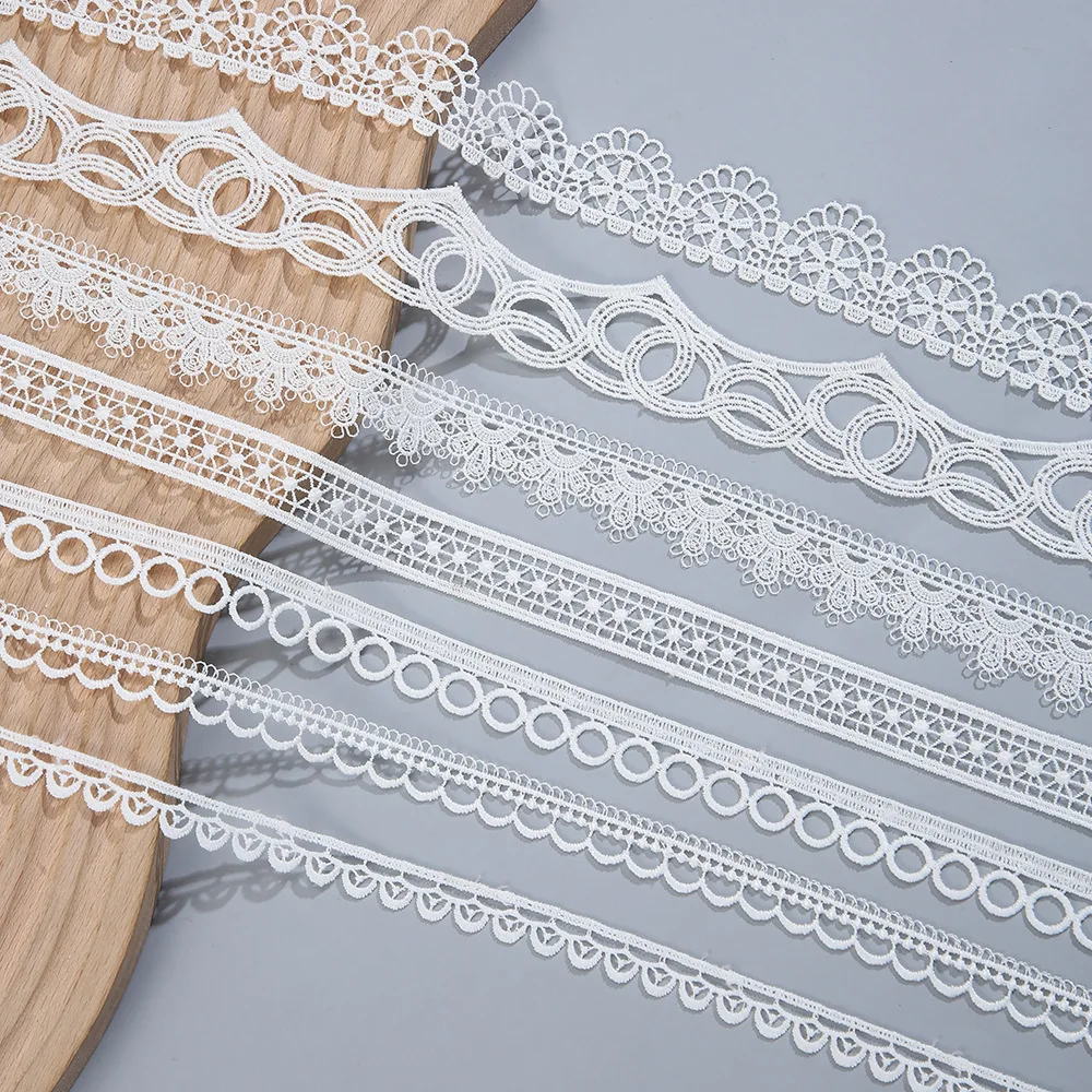 2024 Hot Sale Polyester White Embroidery Lace Underwear Home Textile Milk Silk Water Soluble Lace