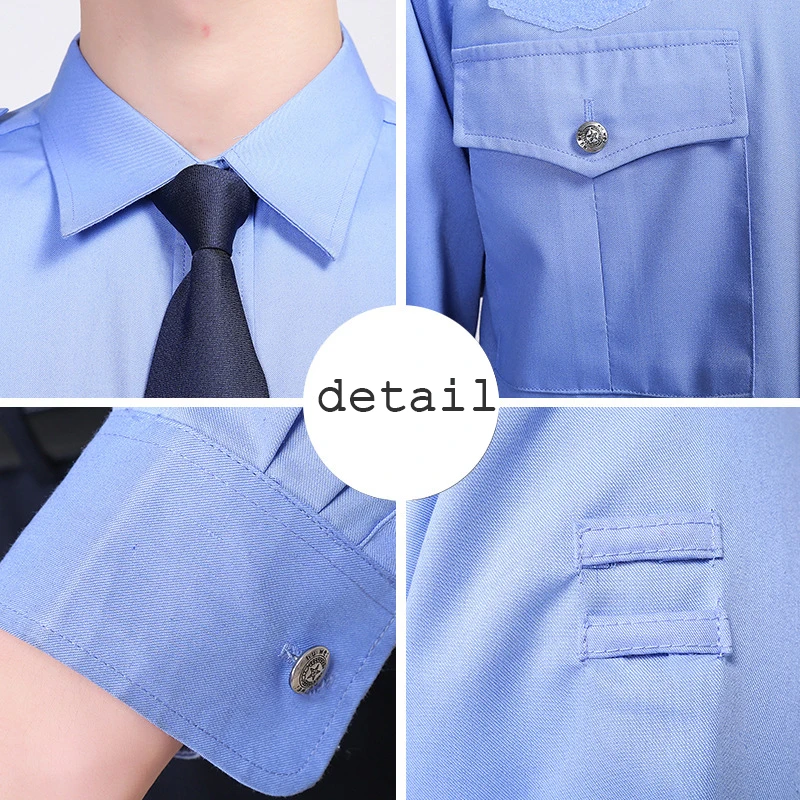 Wholesale best restaurant doorman custom logo guard mens white security uniform shirt