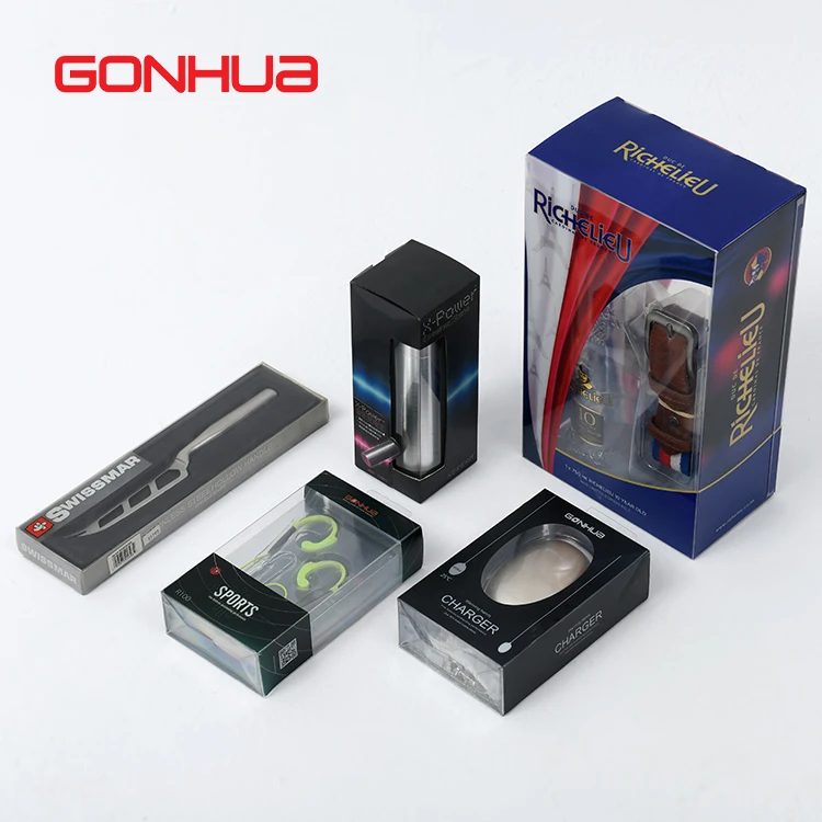 GONHUA Custom Luxury Clear Acetate Box Transparent PET PP PVC Little Retail Cosmetics Plastic Packaging Boxes For Small Business