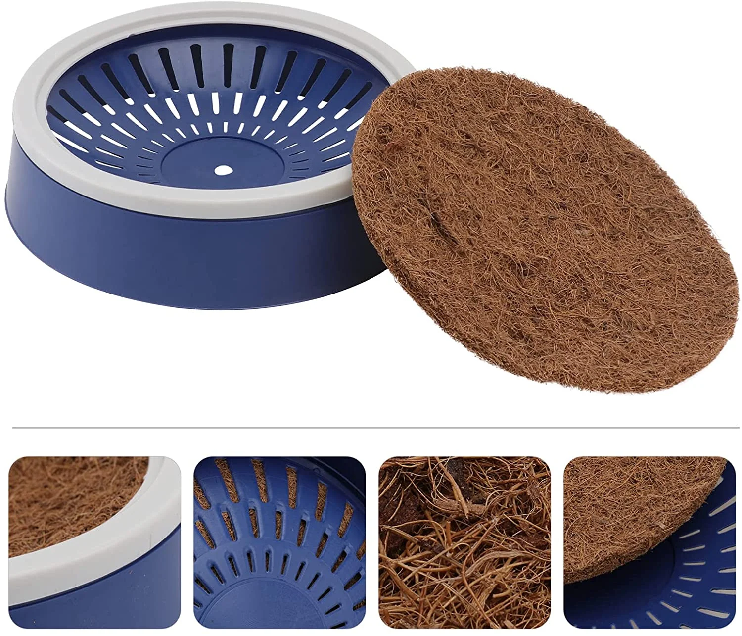 QA Pigeon Plastic Nest Bird Nesting Bowls Quails Breeding Hatching Nest with Mat