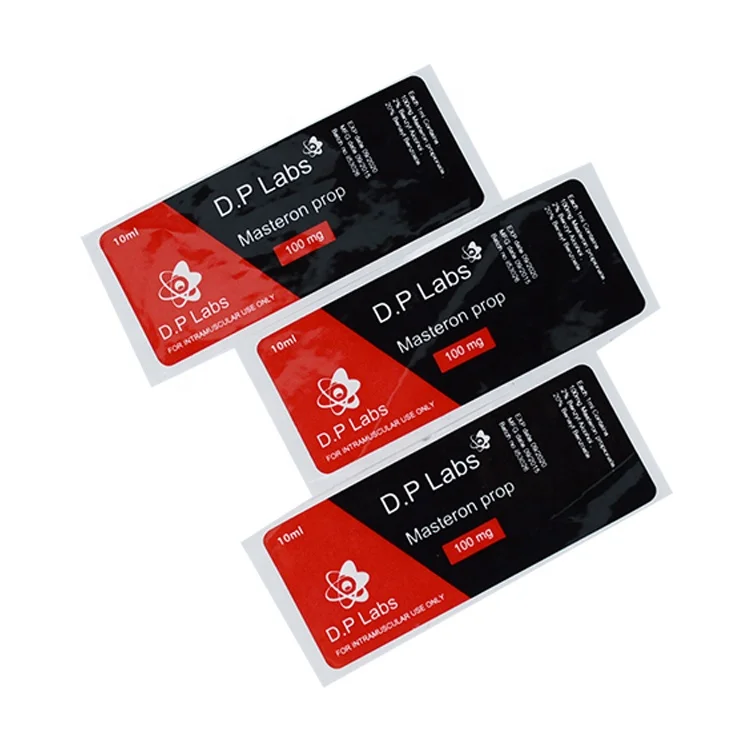 Customized Testo 10ml 20ml Vial Label Waterproof Adhesive Medicine Vial Label