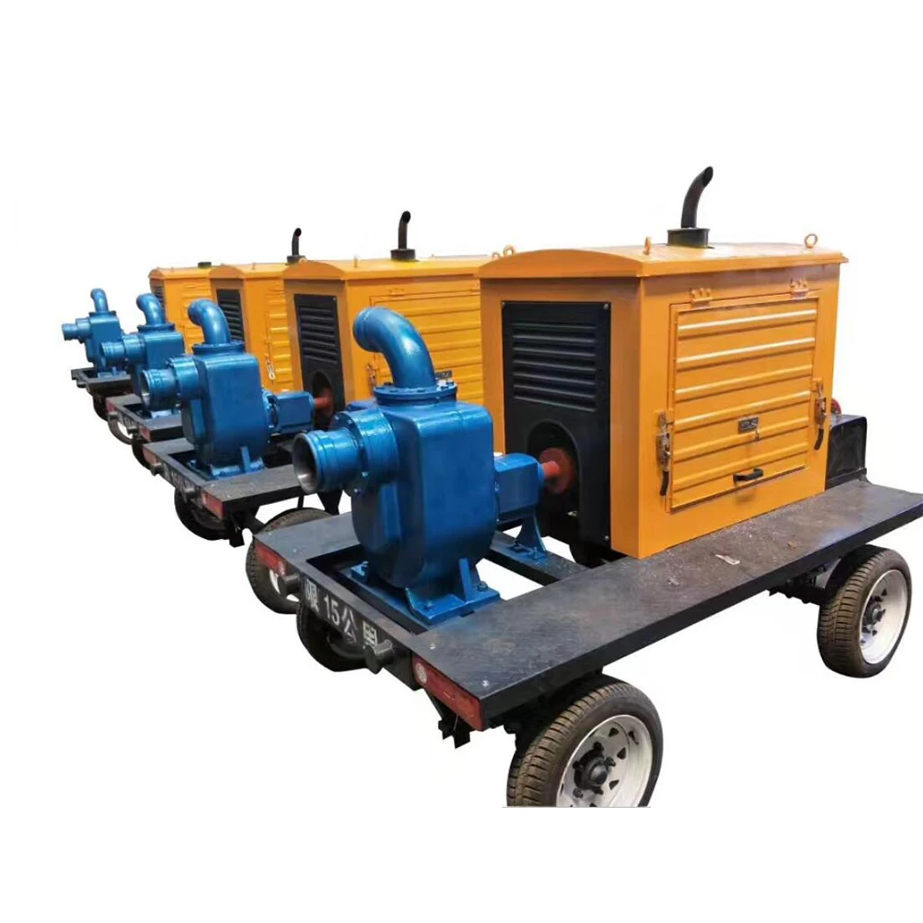 Drainage Irrigation Diesel Engine Driven Pump Truck Outlet Size DN50-DN200, 1 HP-176 HP, with Wheels