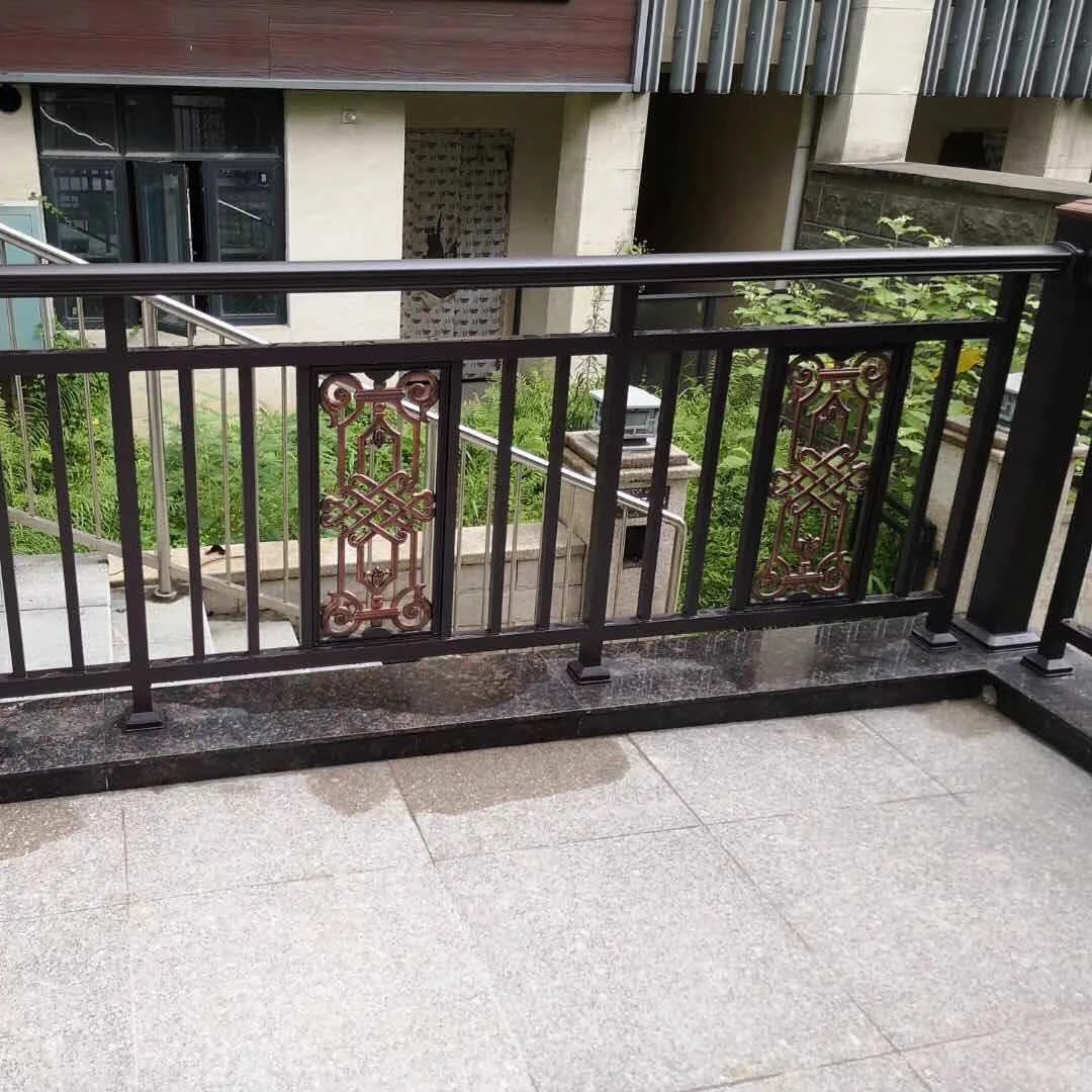 Metal Wall Stair Handrail Tempered Glass Fence Panels Decorative Balcony Fence Grill Design