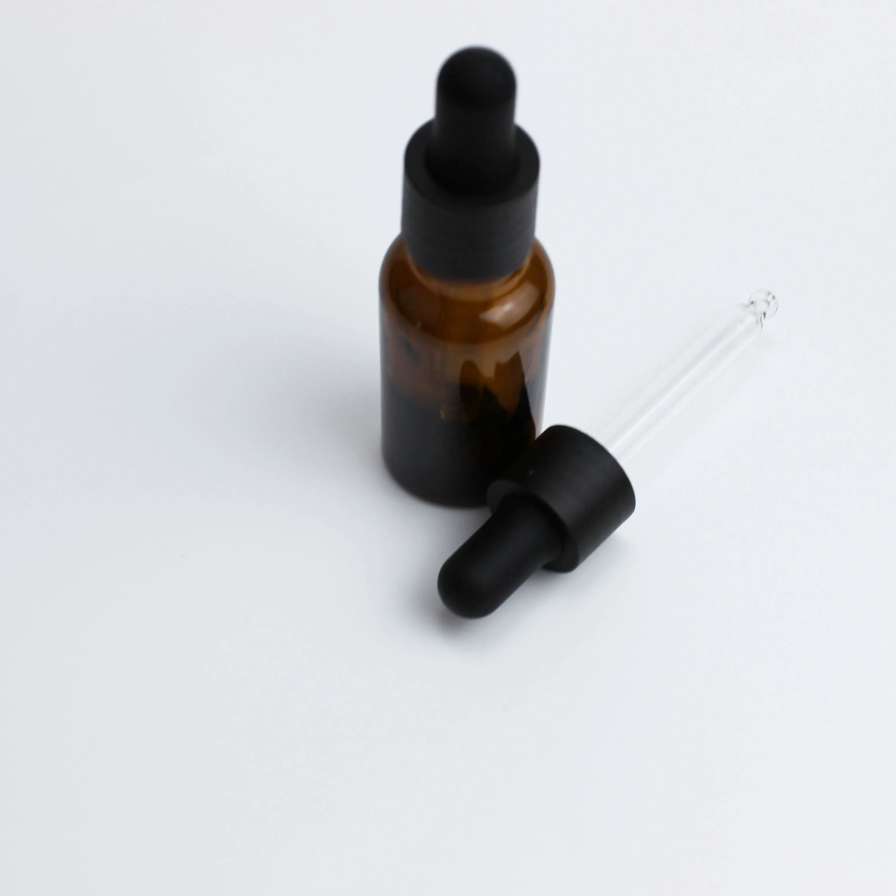 18/415 neck size black plastic dropper cap child resistant cap CAR for 20ml Amber esential oil bottle
