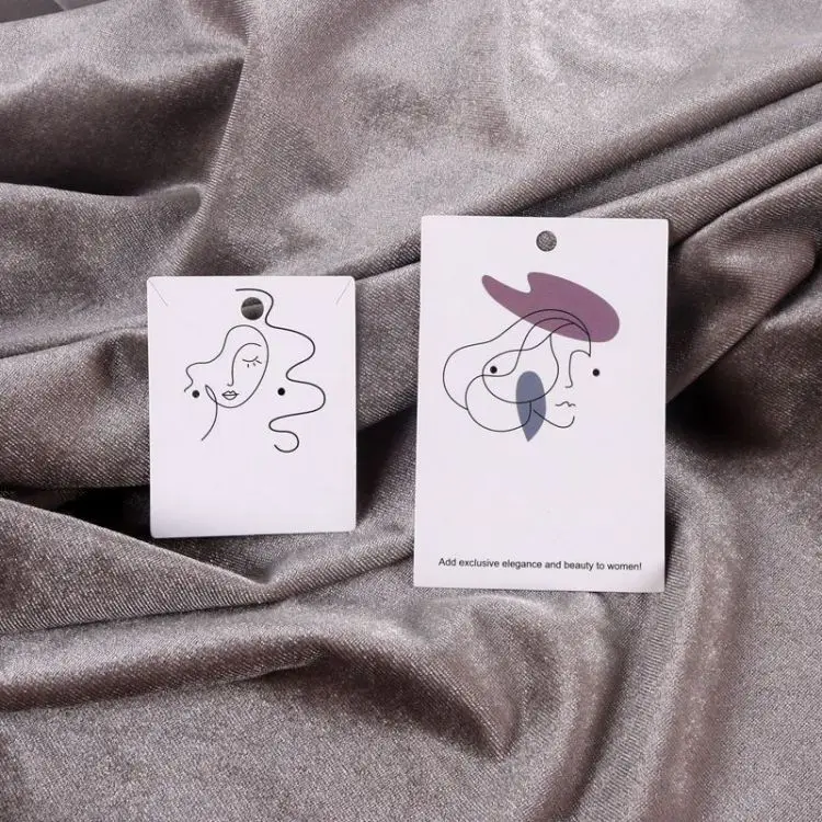 Jewelry Display Card for Chain Earring Packing Paper Necklace Card Recycled Fashion Design Customized Image