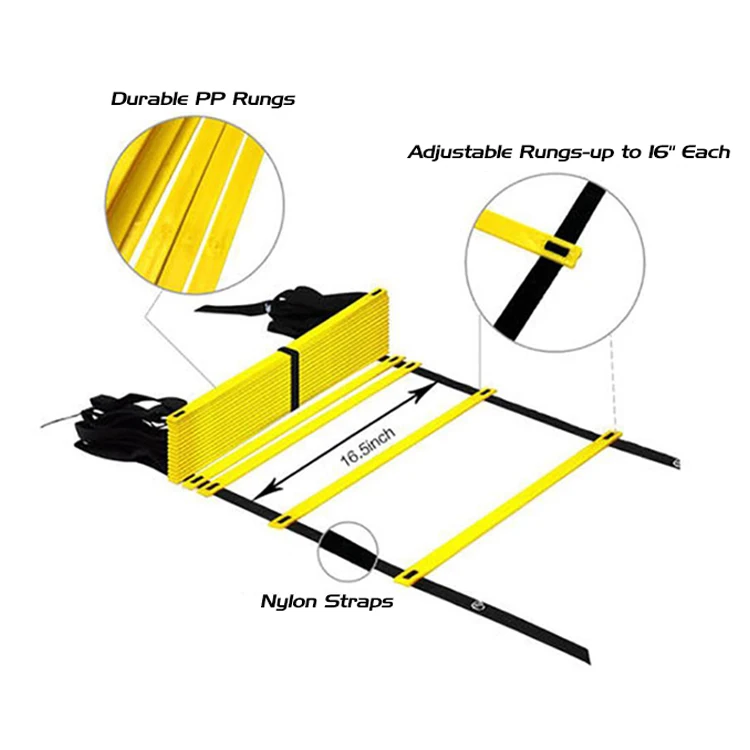 Fitness Soccer Football Speed Ladder Equipment 12 Rung Football Sport Speed Training Agility Ladder Set