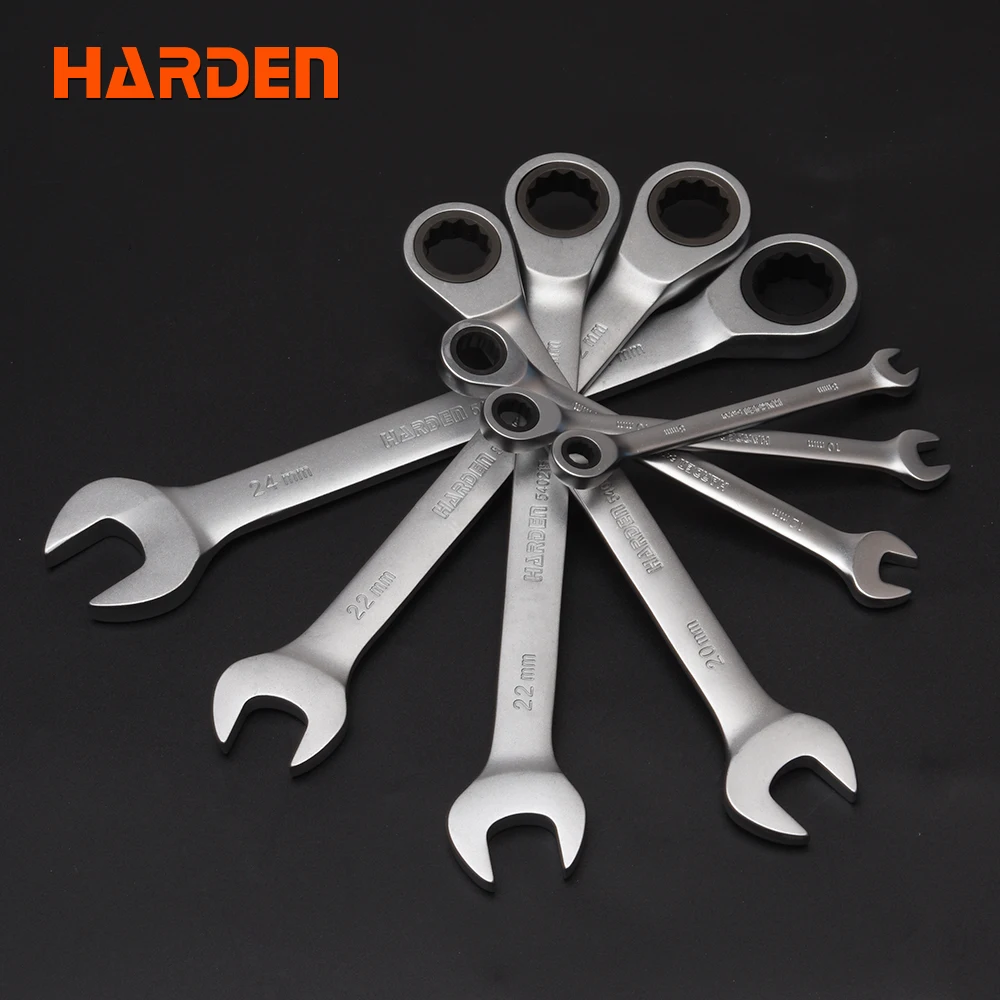 HARDEN 8-25mm Fixed Ratchet Combination Wrench Combination Spanner Set