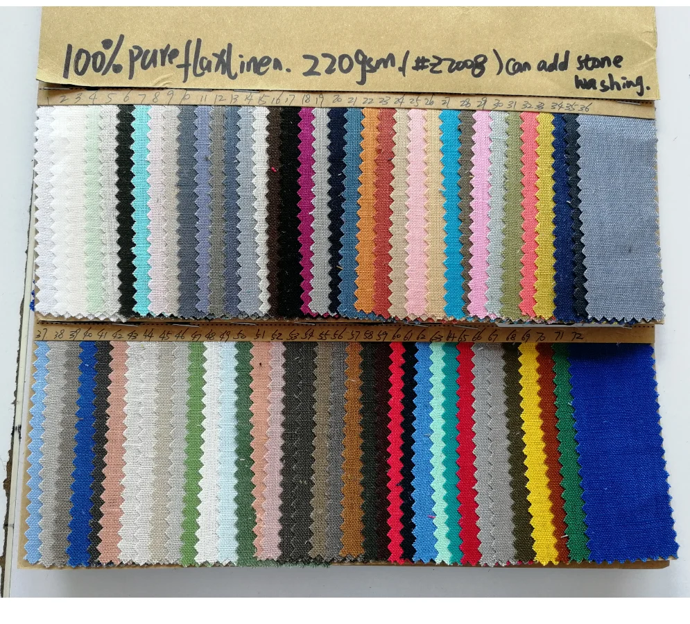 100% pure linen stone washed fabric for USA customer
