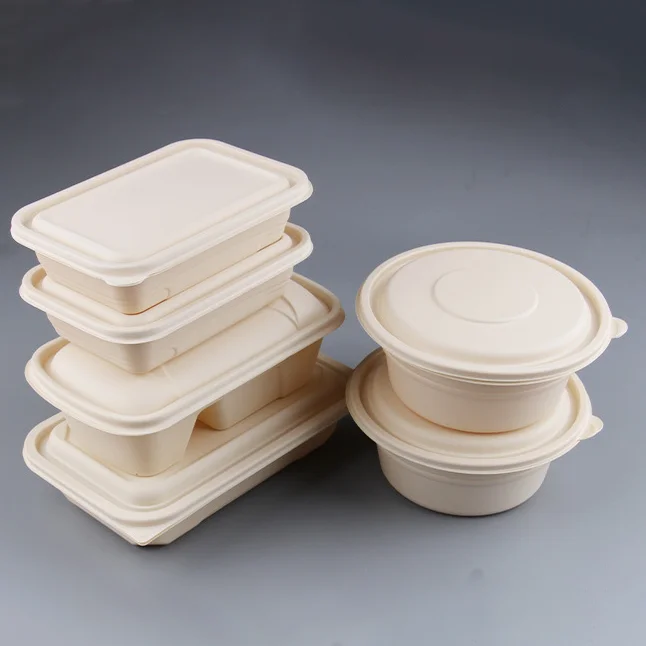 
OEM/ODM microwave safe eco friendly degradable packaging corn starch takeaway food containers biodegradable disposable lunch box 