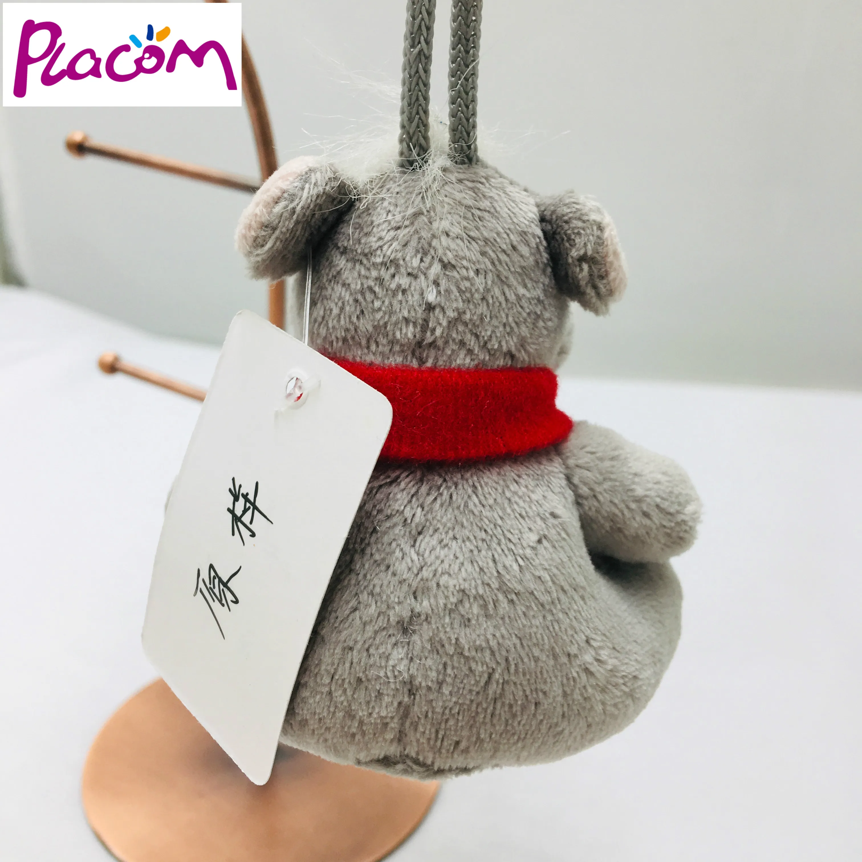 Customized plush hippo  keychain wholesale stuffed animal soft keychains 7cm plush keyring toys