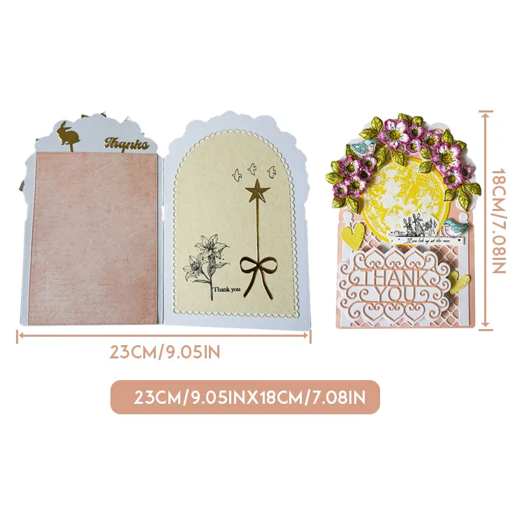 Luxury Paper Christmas Gift Postcard Greeting Cards with Envelope thank you Card for Small Business Customized Greeting Cards