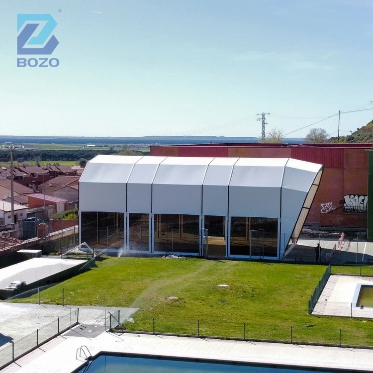 Guangzhou Bozo 40x30 м покрытие для площадки 2 баскетбольная площадка многоугольные палатки спортивных площадок ПВХ тяжелых условий службы продажи