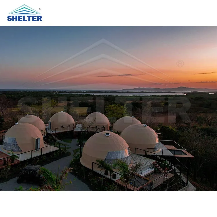 Pvc Waterproof Big Large Event Prefabricated House Homes Hotel Luxury Camping Igloo Outdoor Geodesic Glamping Dome Tent for Sale