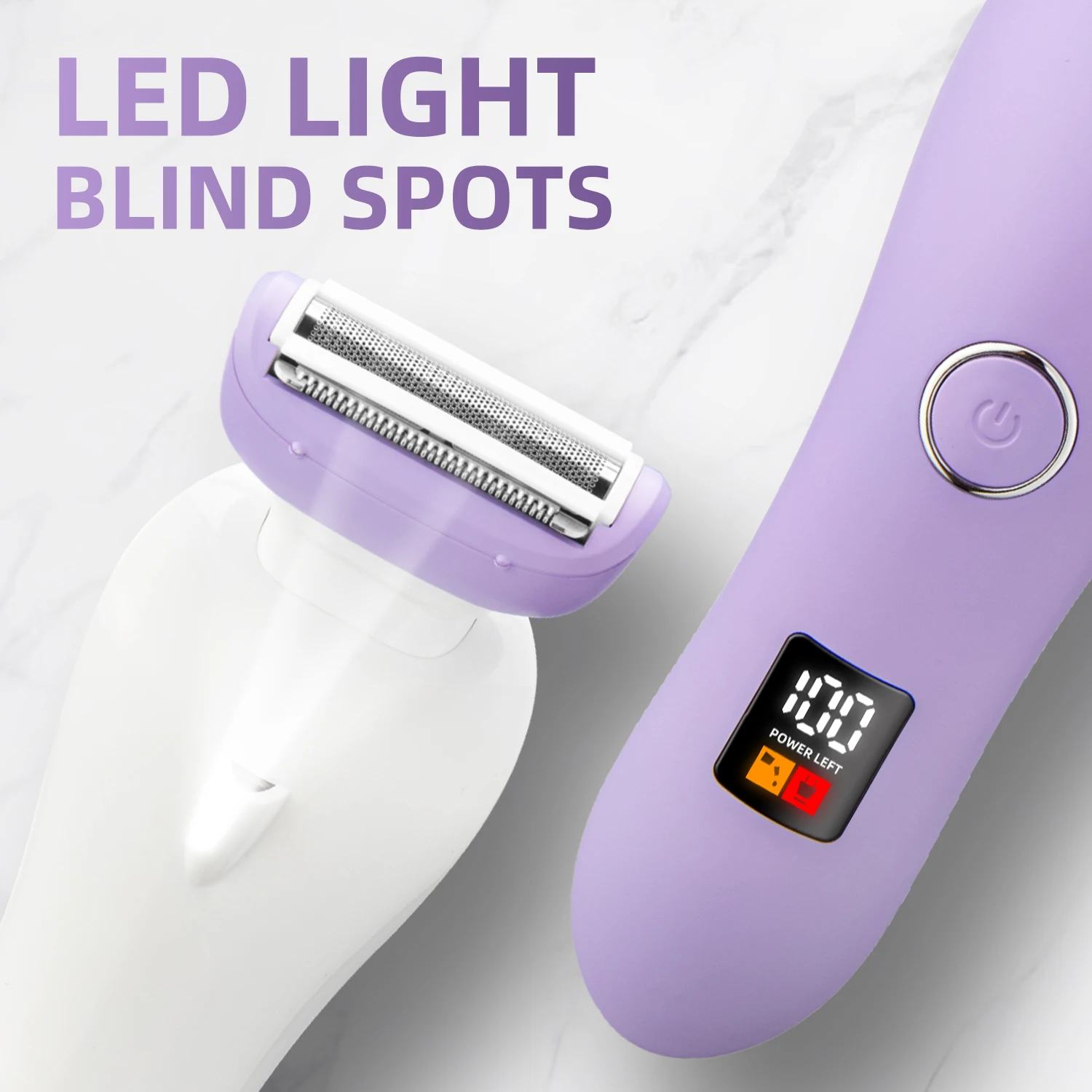 Bikini Trimmer for Women Electric Razors Pubic Hair Trimmer Women Waterproof Wet & Dry Use Personal Trimmer for Legs Underarm