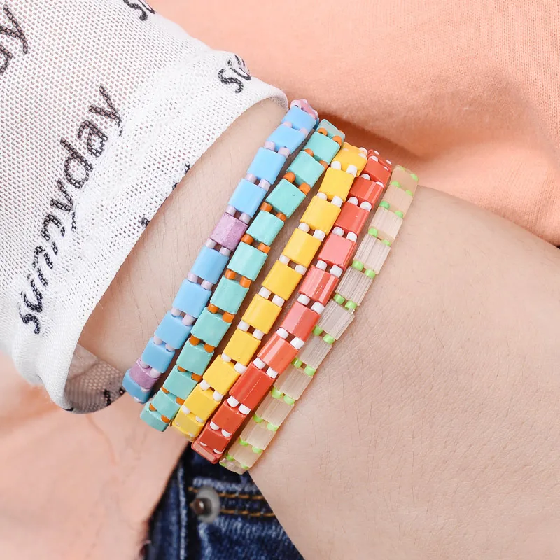 17 Styles Bohemian Miyuki Delica Tila Beads Bracelets For Women Summer Beach Jewelry Custom Bracelet