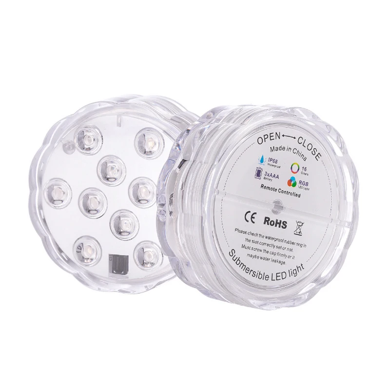 24Key Remote Control Swimming Pool lights Underwater With16 Color Changing Lamp For Pool Vase Aquarium Submersible Led Lights