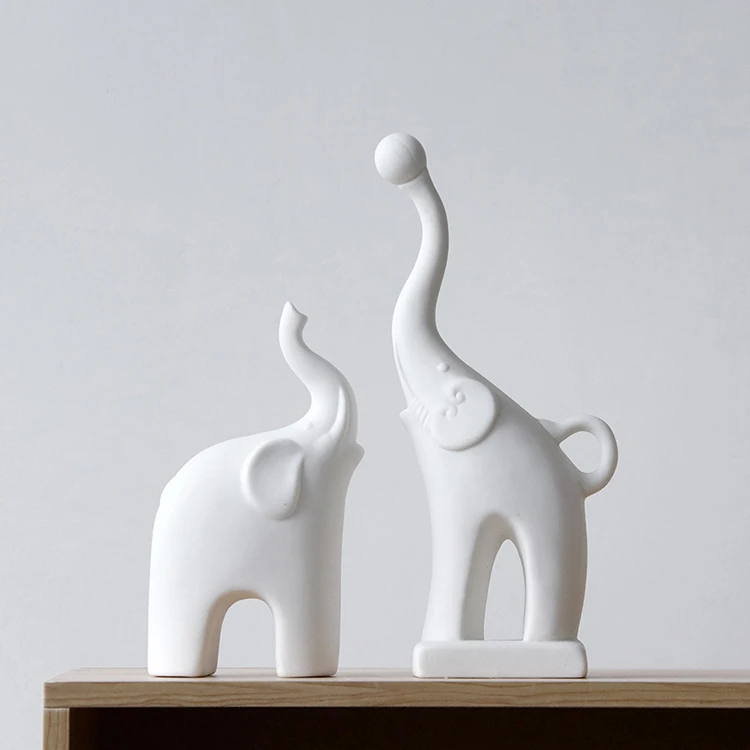 Luxury Creative Design Home Decorative Elephant Ceramic Crafts Ornaments Home Decoration For Gift Crafts