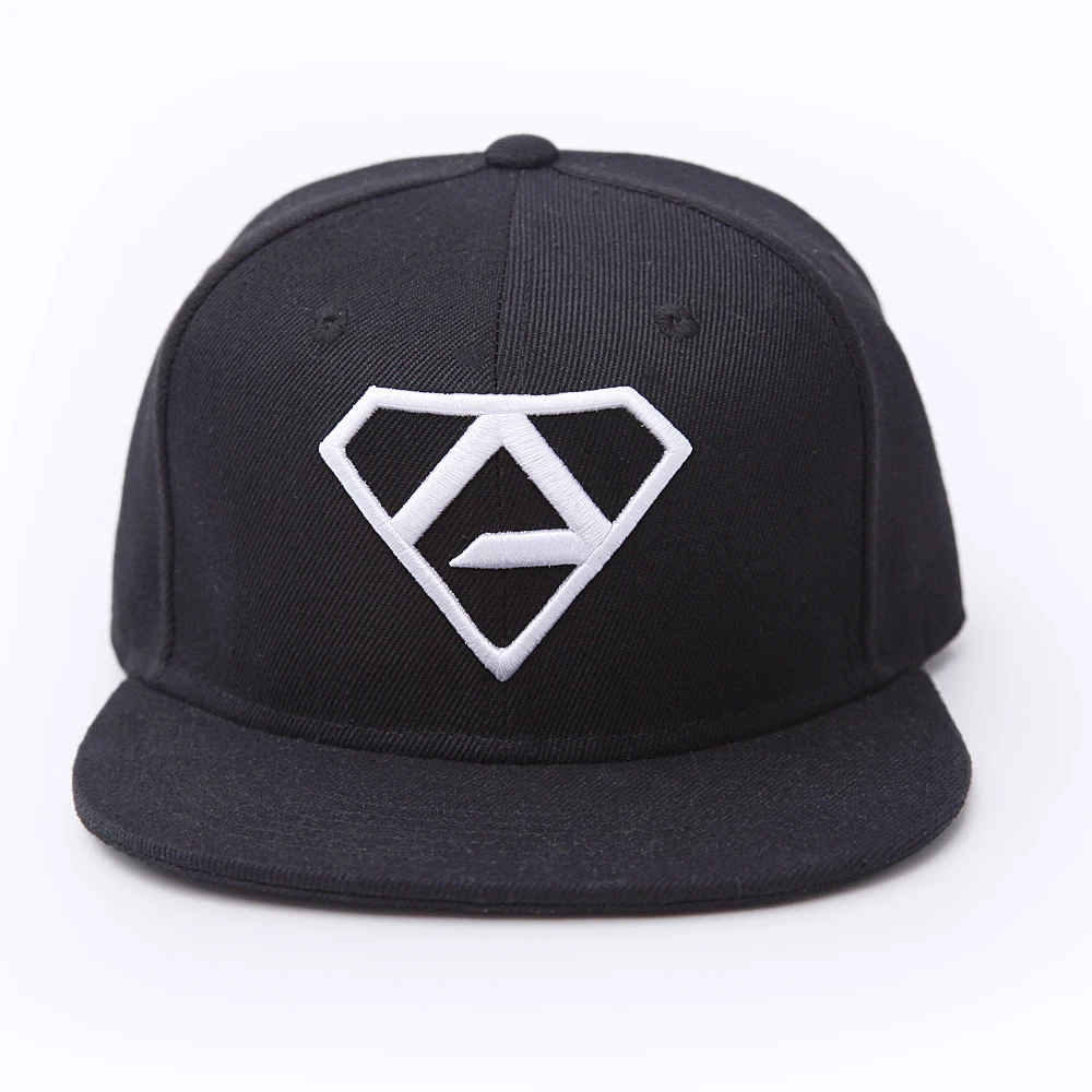Custom Polyester Plain 6 Panel Acrylic Closed Back Gorras Cap Fitted Hat 3D Embroidery Logo Hop Snapback Cap Hat