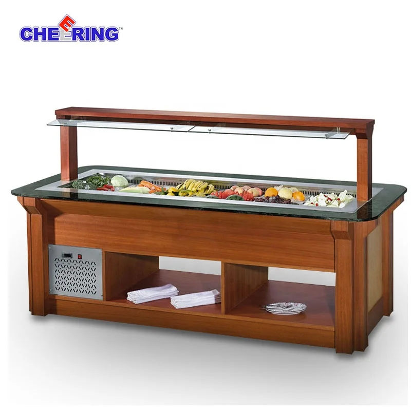 M-P1840FL4 Wooden refrigerated salad bar / commercial salad bar restaurant
