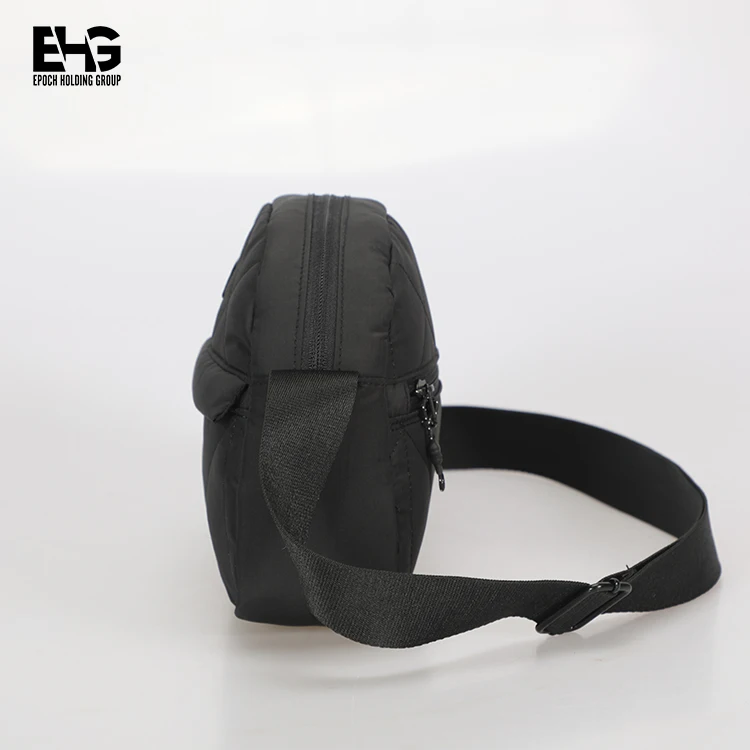 Black Quilted Ladies Bag Puffer Women Sling Bags small crossbody messenger purses and bags